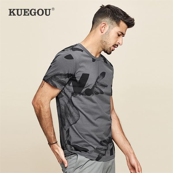 kuegou cotton man t-shirt short sleeve print fashion tshirt for men slim summer tee men gray plus size zt-390/zt-380 210409, White;black
kuegou cotton man t-shirt short sleeve print fashion tshirt for men slim summer tee men gray plus size zt-390/zt-380 210409, White;black