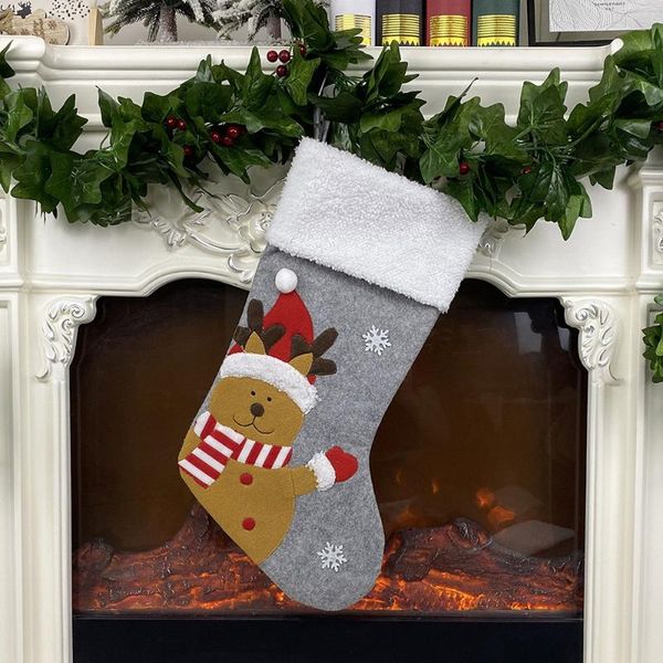 christmas decorations stocking large xmas non-woven fabric wool plush faux fur cuff for and family party decoration
christmas decorations stocking large xmas non-woven fabric wool plush faux fur cuff for and family party decoration