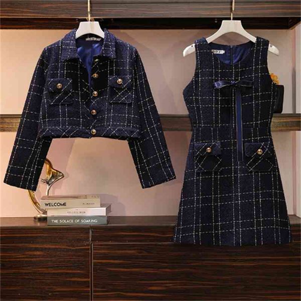 two piece dress arrival women set ol autumn high-quality 2 tweed elegant plaid suit female a-line vestidos l-5xl 4u6j, White
two piece dress arrival women set ol autumn high-quality 2 tweed elegant plaid suit female a-line vestidos l-5xl 4u6j, White