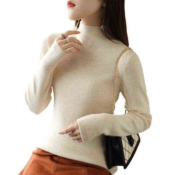 elegant and chic bottomed shirt women's inner half high neck slim fit pullover sweater long sleeve versatile autumn winter, White;black
elegant and chic bottomed shirt women's inner half high neck slim fit pullover sweater long sleeve versatile autumn winter, White;black
