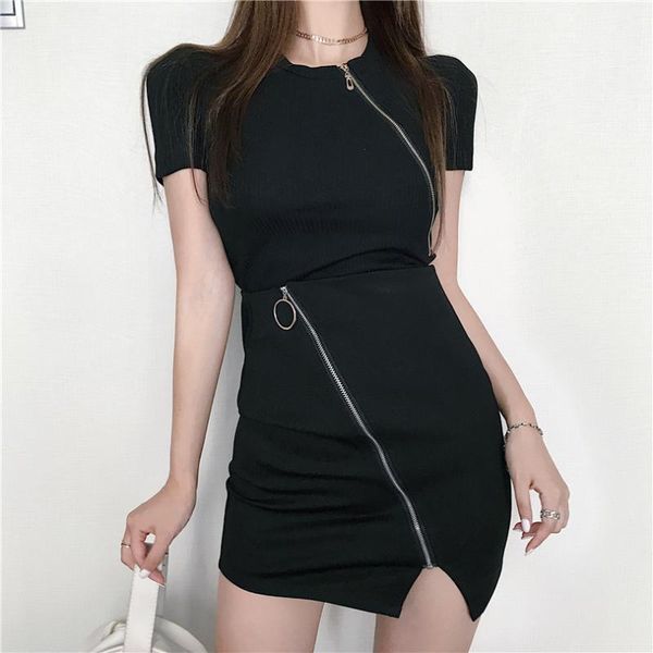 summer chic fashion cute skirt women retro zipper high waist split slim mini skirts solid casual streetwear, Black
summer chic fashion cute skirt women retro zipper high waist split slim mini skirts solid casual streetwear, Black