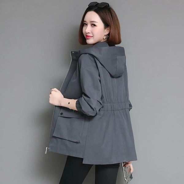 women's trench coats nice spring/autumn coat hooded jacket long sleeve basic jackets famale casual windbreaker outerwear oversize loose, Tan;black
women's trench coats nice spring/autumn coat hooded jacket long sleeve basic jackets famale casual windbreaker outerwear oversize loose, Tan;black