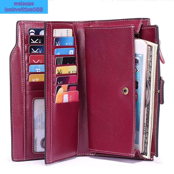 Handbags Felicie Luxurys Purse Designers Women's Long Wallet Leather 2021 Rfid Anti Degaussing Oil Wax Cow Large Capacity Handbag, Red;black
Handbags Felicie Luxurys Purse Designers Women's Long Wallet Leather 2021 Rfid Anti Degaussing Oil Wax Cow Large Capacity Handbag, Red;black