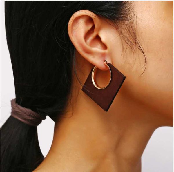 hoop & huggie wooden square earrings originality retro geometry classic female jewelry, Golden;silver
hoop & huggie wooden square earrings originality retro geometry classic female jewelry, Golden;silver