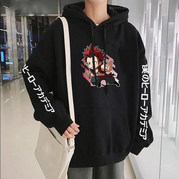 men's hoodies & sweatshirts anime my hero academia hoodie kawaii eijirou kirishima cartoon women sweatshirt long sleeve men winter over, Black
men's hoodies & sweatshirts anime my hero academia hoodie kawaii eijirou kirishima cartoon women sweatshirt long sleeve men winter over, Black