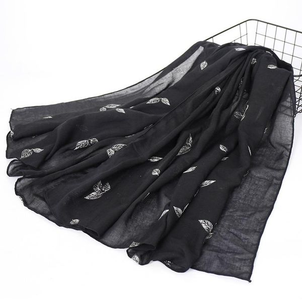 scarves cotton golden leaf embroidered scarf shawl versatile casual travel sunscreen, Blue;gray
scarves cotton golden leaf embroidered scarf shawl versatile casual travel sunscreen, Blue;gray