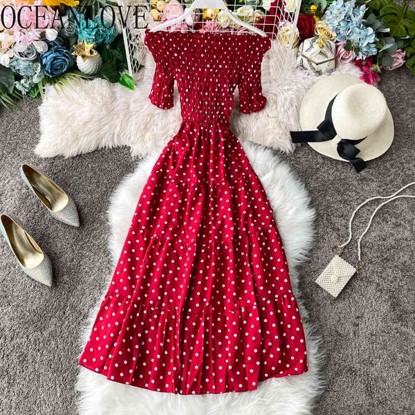 ins stretch long drseses polka dot off shoulder women dress spring summer beach style vestidos slim 14016 210415, Black;gray
ins stretch long drseses polka dot off shoulder women dress spring summer beach style vestidos slim 14016 210415, Black;gray