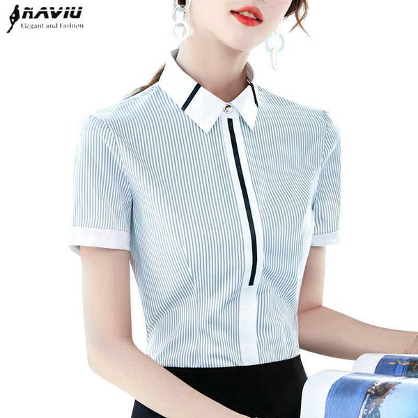 summer fashion temperament women shirt professional stripes short sleeve slim chiffon blouses office ladies work 210604, White
summer fashion temperament women shirt professional stripes short sleeve slim chiffon blouses office ladies work 210604, White