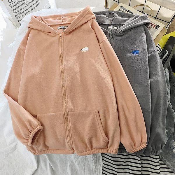 plus velvet thick hoodies jacket autumn winter korean fashion loose lamb imitation plush zipper sweatshirt women women's & sweatshirts, Black
plus velvet thick hoodies jacket autumn winter korean fashion loose lamb imitation plush zipper sweatshirt women women's & sweatshirts, Black