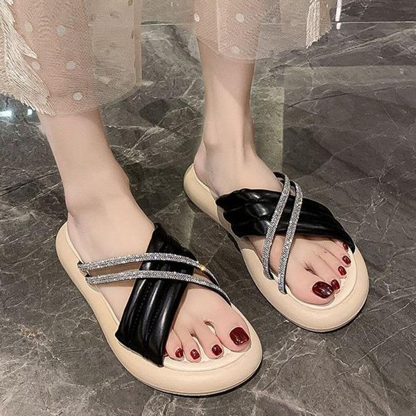 lucyever crystal cross strap slippers women fashion summers shoes woman flat slides comfortable soft non-slip beach femme, Black
lucyever crystal cross strap slippers women fashion summers shoes woman flat slides comfortable soft non-slip beach femme, Black