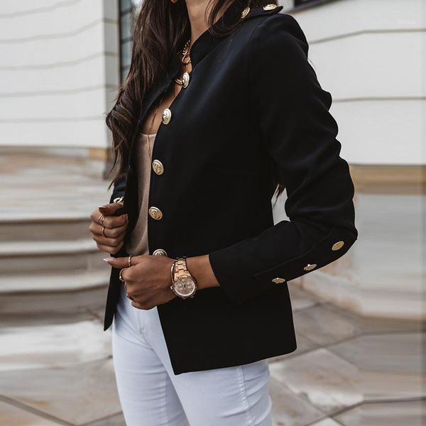 women's suits & blazers elegant stand collar slim single breasted small blazer outwear autumn button solid vintage women office jacket, White;black
women's suits & blazers elegant stand collar slim single breasted small blazer outwear autumn button solid vintage women office jacket, White;black