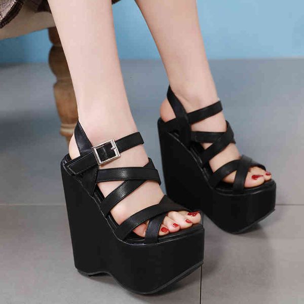 sandals moda cunhas femininas vero t-estgio 16cm de salto plataforma peep toe alto gladiador sandlias, Black
sandals moda cunhas femininas vero t-estgio 16cm de salto plataforma peep toe alto gladiador sandlias, Black