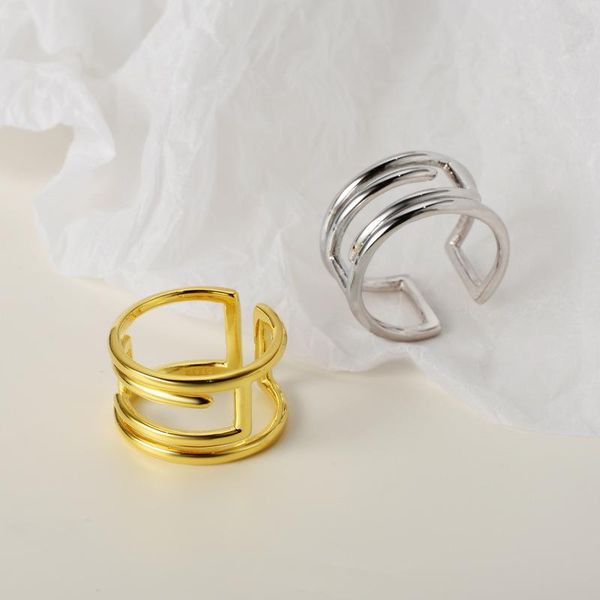 cluster rings hollow geometric ring 925 sterling silver female exaggerated personality cold wind round line adjustable, Golden;silver
cluster rings hollow geometric ring 925 sterling silver female exaggerated personality cold wind round line adjustable, Golden;silver