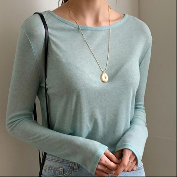 mint green round neck womens long sleeve spring casual thin solid korean clothing khaki tshirts, White
mint green round neck womens long sleeve spring casual thin solid korean clothing khaki tshirts, White