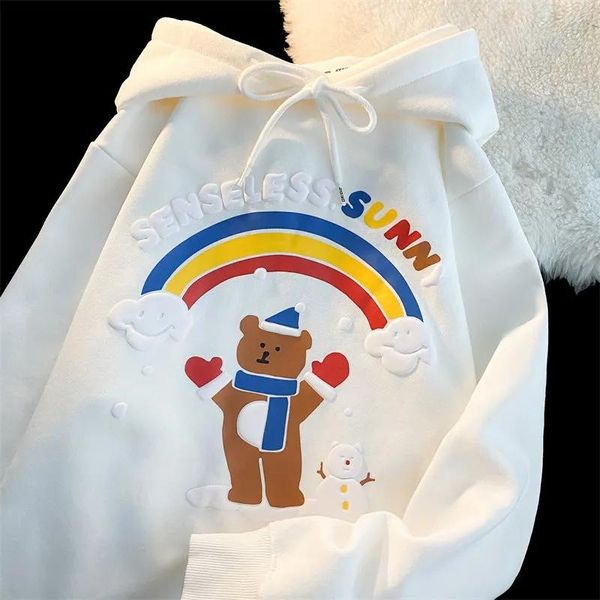 women's hoodies & sweatshirts cartoon bear print sweatshirt women hip hop long sleeve pocket autumn winter streetwear coat y2k aestheti, Black
women's hoodies & sweatshirts cartoon bear print sweatshirt women hip hop long sleeve pocket autumn winter streetwear coat y2k aestheti, Black