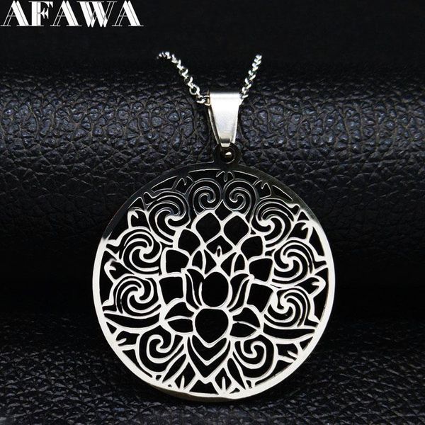 fashion lotus flower of life silver color necklace chain for women stainless steel jewelry collares mujer n19684s02 pendant necklaces
fashion lotus flower of life silver color necklace chain for women stainless steel jewelry collares mujer n19684s02 pendant necklaces