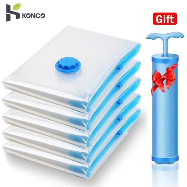 storage bags konco 1/5pcs vacuum for clothes bag with pump vacume pack reusable double zip seal
storage bags konco 1/5pcs vacuum for clothes bag with pump vacume pack reusable double zip seal