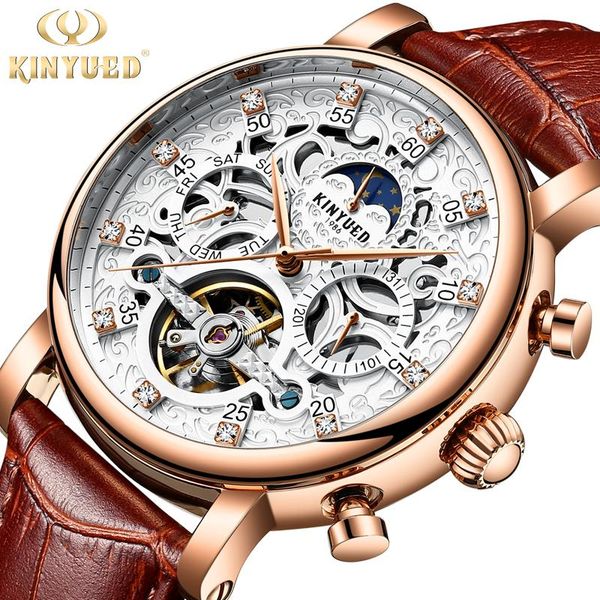 wristwatches kinyued automatic mechanical watch skeleton tourbillon design business casual leather moon phase men, Slivery;brown
wristwatches kinyued automatic mechanical watch skeleton tourbillon design business casual leather moon phase men, Slivery;brown