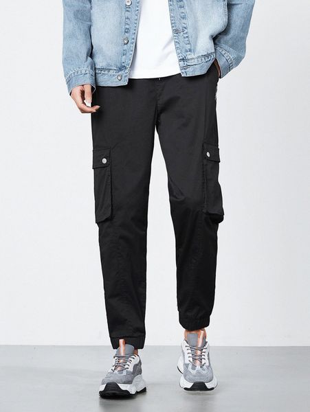 men drawstring waist flap pocket cargo pants 24wh#, Black
men drawstring waist flap pocket cargo pants 24wh#, Black