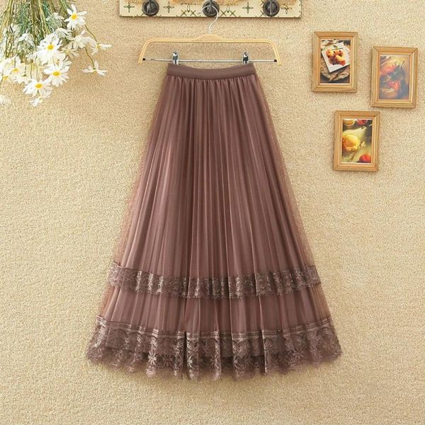 skirts women 2021 spring autumn tulle double sided fashion elastic high waist mesh tutu skirt midi femme lace b940, Black
skirts women 2021 spring autumn tulle double sided fashion elastic high waist mesh tutu skirt midi femme lace b940, Black