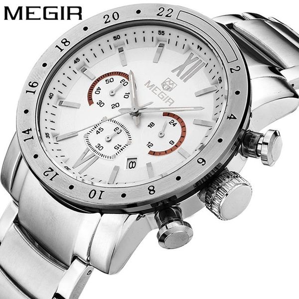 wristwatches megir luminous quartz watches stainless steel strap fashion men's watch multifunction date relogio masculino, Slivery;brown
wristwatches megir luminous quartz watches stainless steel strap fashion men's watch multifunction date relogio masculino, Slivery;brown