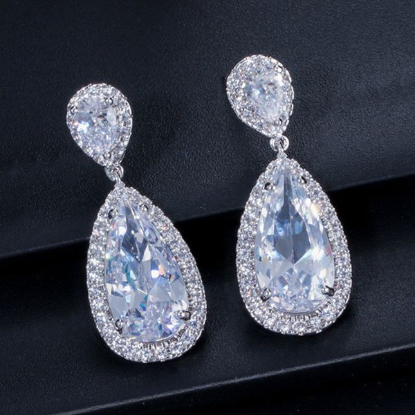 bride wedding charm earrings designer water drop aaa cubic zirconia copper luxury jewelry red green sapphire emerald cz silver earring for w, Golden
bride wedding charm earrings designer water drop aaa cubic zirconia copper luxury jewelry red green sapphire emerald cz silver earring for w, Golden