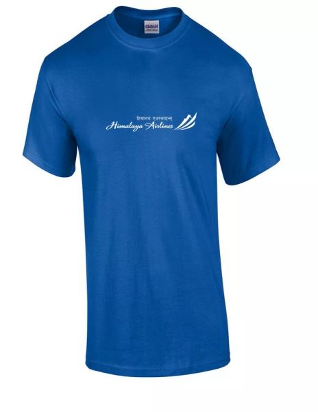 himalaya airlines white logo nepalese aviation royal blue cotton t-shirt, White;black
himalaya airlines white logo nepalese aviation royal blue cotton t-shirt, White;black