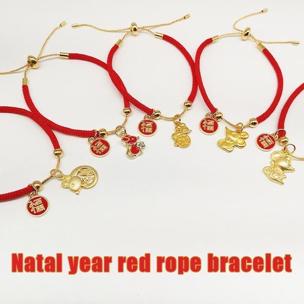charm bracelets chinese red rope bracelet female simple hand-woven zodiac mouse year lucky gift cx171, Golden;silver
charm bracelets chinese red rope bracelet female simple hand-woven zodiac mouse year lucky gift cx171, Golden;silver