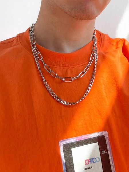chains stillgirl double layer punk silver color chain necklace for men hip hop kpop cool geometric set couple emo fashion jewelry colar
chains stillgirl double layer punk silver color chain necklace for men hip hop kpop cool geometric set couple emo fashion jewelry colar