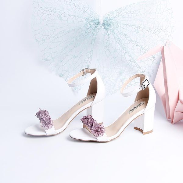thick and open toe women's sandals summer lace flowers word buckle with fairy shoes white bridesmaid, Black
thick and open toe women's sandals summer lace flowers word buckle with fairy shoes white bridesmaid, Black