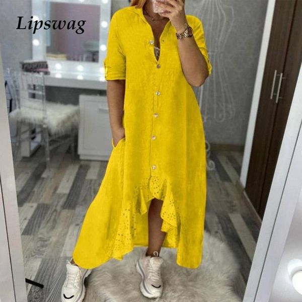 casual dresses maxi buttoned turn-down collar shirt dress women elegant solid autumn fashion long sleeve irregular, Black;gray
casual dresses maxi buttoned turn-down collar shirt dress women elegant solid autumn fashion long sleeve irregular, Black;gray