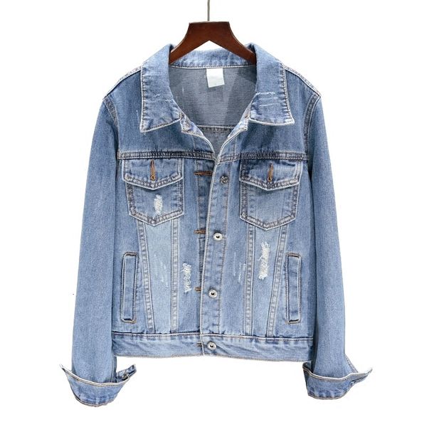 women's jackets spring autumn women elegant button ripped holes jean jacket female vintage pocket long sleeve denim coat casa 09ic, Black;brown
women's jackets spring autumn women elegant button ripped holes jean jacket female vintage pocket long sleeve denim coat casa 09ic, Black;brown