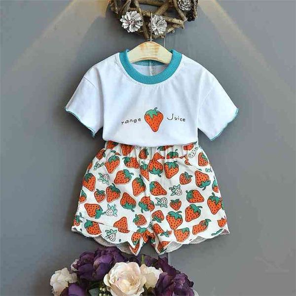 summer children outfits kids clothes letter short sleeve shirt&strawberry printed shorts 2 pieces cute little girls clothing set 210715, White
summer children outfits kids clothes letter short sleeve shirt&strawberry printed shorts 2 pieces cute little girls clothing set 210715, White