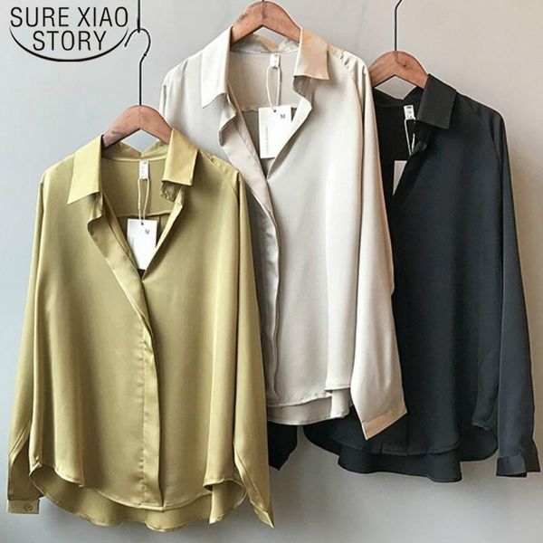 autumn women solid long sleeves satin plus size vintage v neck shirts elegant pullover silk blouse blusas 5273 210415, White
autumn women solid long sleeves satin plus size vintage v neck shirts elegant pullover silk blouse blusas 5273 210415, White