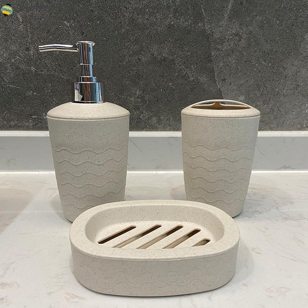 bath accessory set 3pcs/set wheat straw soap dispenser toothbrush holder box washroom suit bathroom accessories
bath accessory set 3pcs/set wheat straw soap dispenser toothbrush holder box washroom suit bathroom accessories