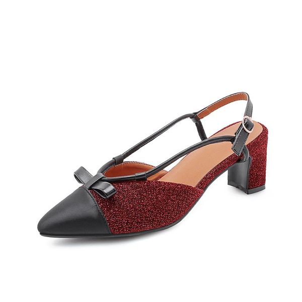 spring and summer product with thick medium size code 30-48 buckle pointed toe head sandals female tide, Black
spring and summer product with thick medium size code 30-48 buckle pointed toe head sandals female tide, Black