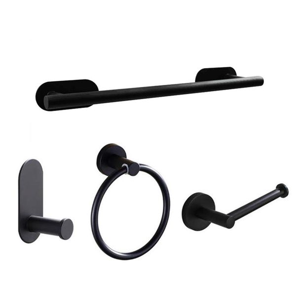 4pcs bathroom hardware bath accessory set included towel bar, robe hook, toilet paper holder and ring-black racks
4pcs bathroom hardware bath accessory set included towel bar, robe hook, toilet paper holder and ring-black racks