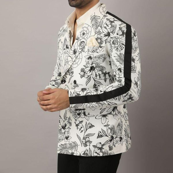 men's suits & blazers spring and autumn style european casual suit fashion print jacket single-breasted v-neck men blazer slim fit, White;black
men's suits & blazers spring and autumn style european casual suit fashion print jacket single-breasted v-neck men blazer slim fit, White;black