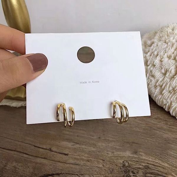 trendy metal hoop earring for woman vintage triple open circle c shaped korean statement earrings accessories brincos, Golden;silver
trendy metal hoop earring for woman vintage triple open circle c shaped korean statement earrings accessories brincos, Golden;silver