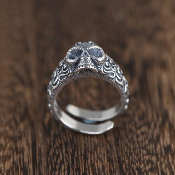 cluster rings s925 silver retro thai craft men's open ring domineering skull fashion, Golden;silver
cluster rings s925 silver retro thai craft men's open ring domineering skull fashion, Golden;silver