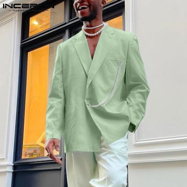 men's suits & blazers fashion men blazer solid color lapel long sleeve one button casual streetwear chain 2021 thin jackets s-5xl incer, White;black
men's suits & blazers fashion men blazer solid color lapel long sleeve one button casual streetwear chain 2021 thin jackets s-5xl incer, White;black