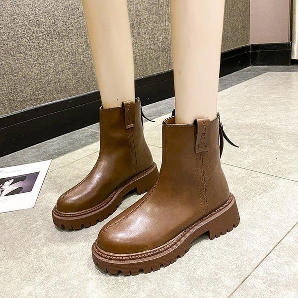 boots rimocy women's 2021 pu leather fur warm ankle british rear zipper short woman round toe platform botas female, Black
boots rimocy women's 2021 pu leather fur warm ankle british rear zipper short woman round toe platform botas female, Black