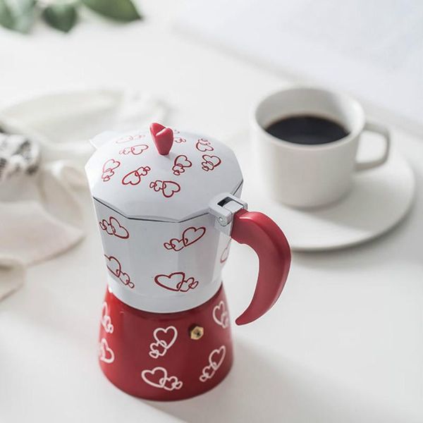 coffee filters maker red heart printed aluminum alloy moka pot espresso mocha kit latte percolator filter cafetera zm1015
coffee filters maker red heart printed aluminum alloy moka pot espresso mocha kit latte percolator filter cafetera zm1015