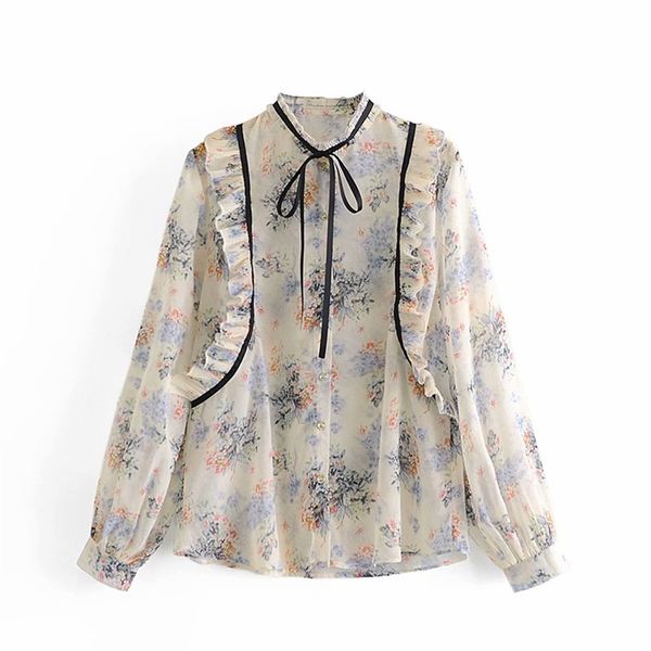 blouse women retro chiffon ruffle shirts chic floral print button up shirt woman long sleeve belt streetwear 210628, White
blouse women retro chiffon ruffle shirts chic floral print button up shirt woman long sleeve belt streetwear 210628, White