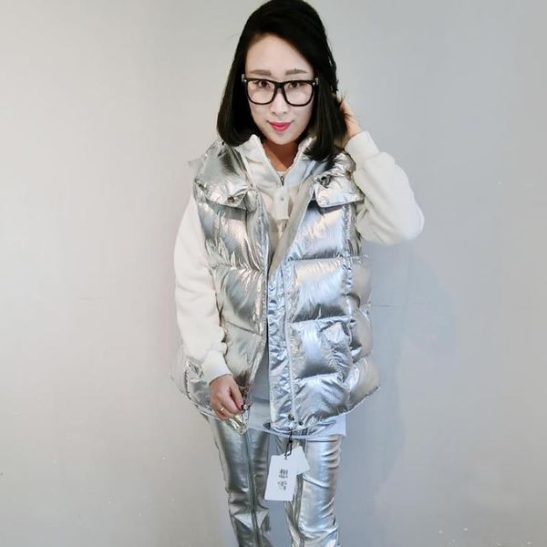 women's vests korean style glossy hooded short female sleeveless fashion thicken 2021 winter outerwear gx1475, Black;white
women's vests korean style glossy hooded short female sleeveless fashion thicken 2021 winter outerwear gx1475, Black;white