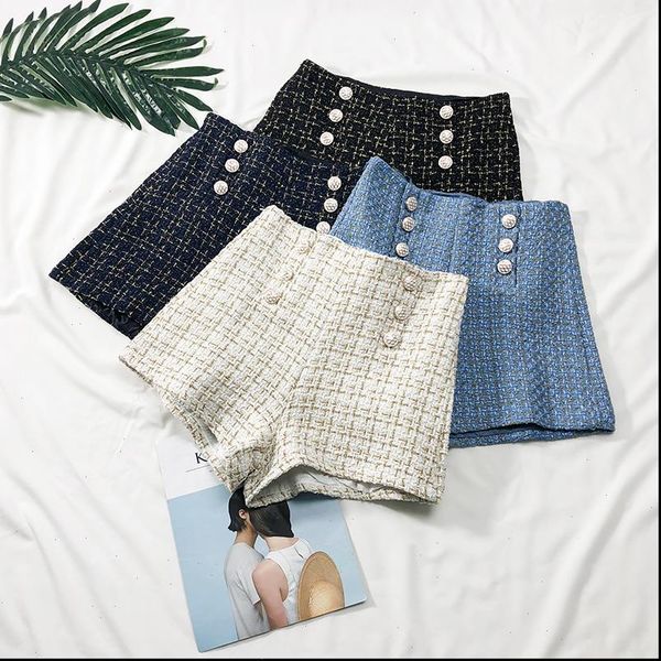 spring women shorts autumn double breasted high waist wide leg for plaid bright silk short pants ladies a line femme, White;black
spring women shorts autumn double breasted high waist wide leg for plaid bright silk short pants ladies a line femme, White;black