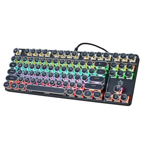 punk mechanical keyboard usb wired round retro keycap gaming metal keyboards 87 keys computer pc keypad
punk mechanical keyboard usb wired round retro keycap gaming metal keyboards 87 keys computer pc keypad