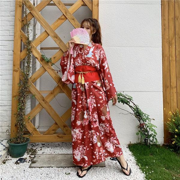 women japanese traditional costume female flower kimono dress for stage cosplay ladies yukata feminino ethnic clothing, Red
women japanese traditional costume female flower kimono dress for stage cosplay ladies yukata feminino ethnic clothing, Red