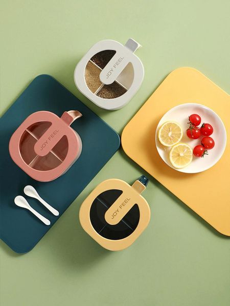 storage bottles & jars seasoning box combination set household kitchen four-grid salt shaker with lid opening and closing multi-compartment
storage bottles & jars seasoning box combination set household kitchen four-grid salt shaker with lid opening and closing multi-compartment