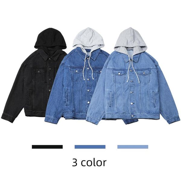 men's jackets denim jacket winter casual jeans coat hooded streetwear men women's fashion slim autumn 2021clothing, Black;brown
men's jackets denim jacket winter casual jeans coat hooded streetwear men women's fashion slim autumn 2021clothing, Black;brown